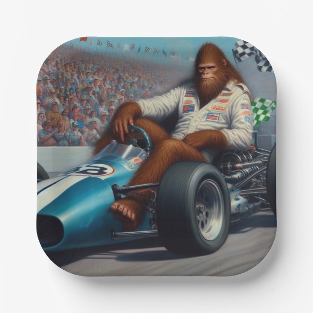 Bigfoot Racecar Pappteller (Vorderseite)