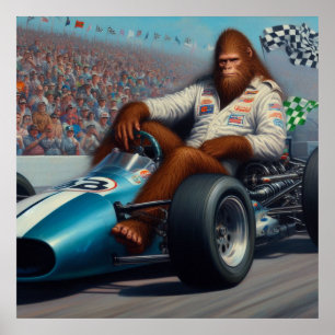 Bigfoot Racecar Poster