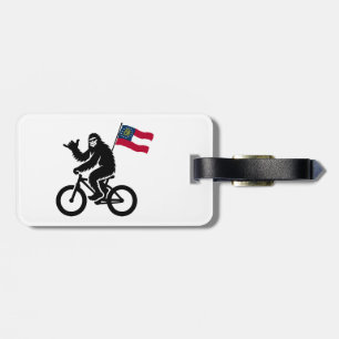 Bigfoot Radfahren georgische Flagge Gepäckanhänger