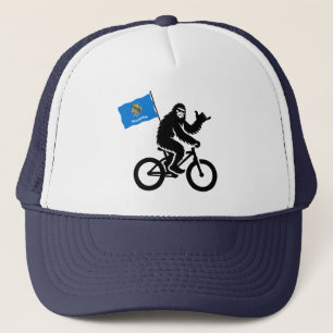 Bigfoot-Radfahren Oklahoma-Flagge Truckerkappe