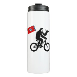 Bigfoot-Radfahrrer Tennessee-Flagge Thermosbecher