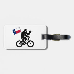 Bigfoot-Radsport-Texas-Flagge Gepäckanhänger