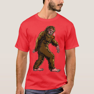 Bigfoot Rauchen Briar Pipe Sasquatch Tabak Pipe  T-Shirt
