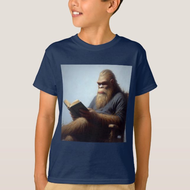Bigfoot Reading T-Shirt (Vorderseite)