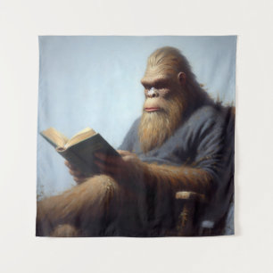 Bigfoot Reading Wandteppich