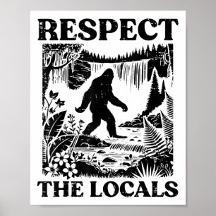 Bigfoot Respektiert Einheimische Vintage Sasquatch Poster