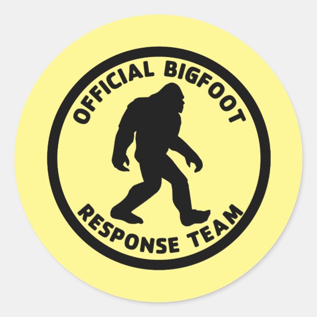 Bigfoot Response Team Runder Aufkleber (Vorderseite)