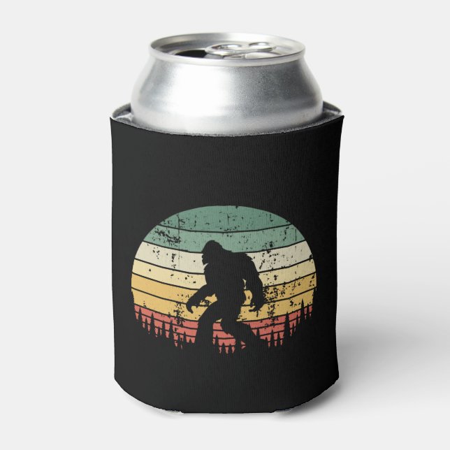 Bigfoot Retro Sunset-Geschenk Dosenkühler (Kanne Vorderseite)