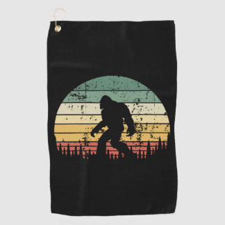 Bigfoot Retro Sunset-Geschenk Golfhandtuch