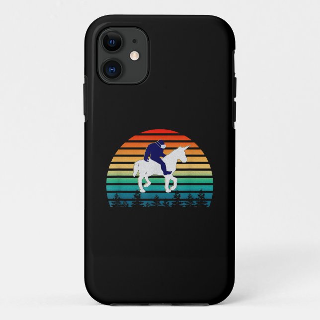Bigfoot Riding Unicorn Case-Mate iPhone Hülle (Rückseite)