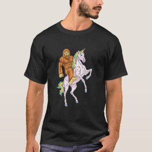 Bigfoot Riding Unicorn glauben an Sie Yeti Sasquat T-Shirt