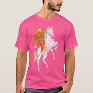 Bigfoot Riding Unicorn glauben an Sie Yeti Sasquat T-Shirt