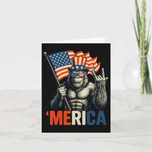 Bigfoot Rock and Roll merica USA American Flag 4. Karte