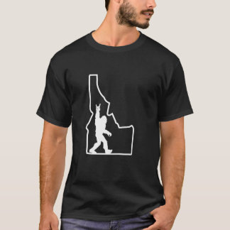 Bigfoot Rock and Roll Silhouette Staat von Idaho S T-Shirt
