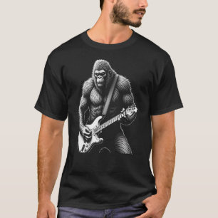 Bigfoot Rock Guitar Funny Men's Graphic T - Shirt