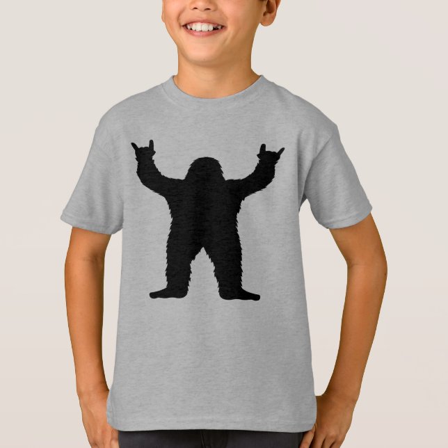 Bigfoot Rock On T-Shirt (Vorderseite)
