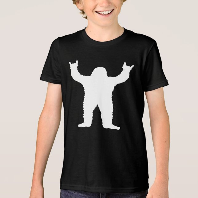 Bigfoot Rock On  Tri-Blend Shirt (Vorderseite)