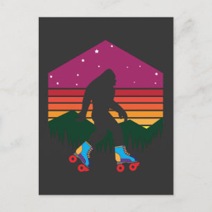 Bigfoot Rollerblade Rollerskate Skater Postkarte