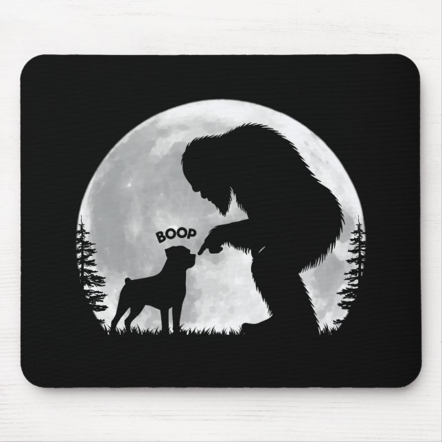 Bigfoot Rottweiler Boop Mousepad (Vorne)