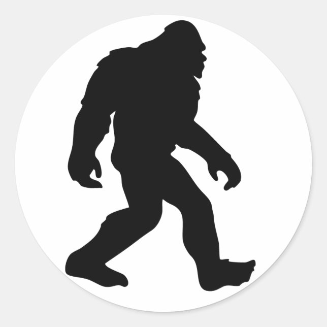Bigfoot Runder Aufkleber (Vorderseite)