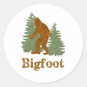 Bigfoot Runder Aufkleber