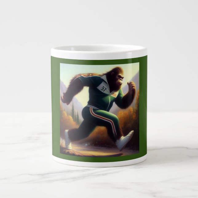 Bigfoot Running Jumbo-Tasse (Vorderseite)