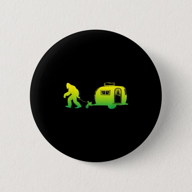 Bigfoot Rv Motorhome Camping Sasquatch Campervan G Button (Vorderseite)