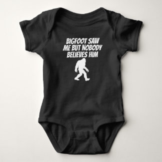 Bigfoot sah mich, aber niemand glaubt ihm baby strampler