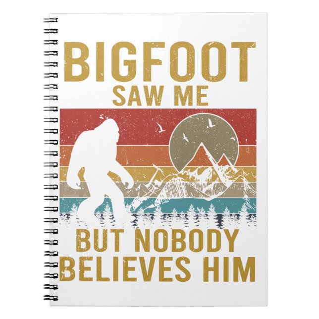 Bigfoot sah mich notizblock (Vorderseite)