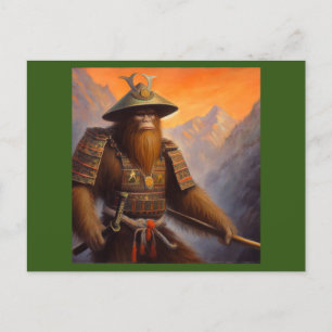 Bigfoot Samurai Postkarte