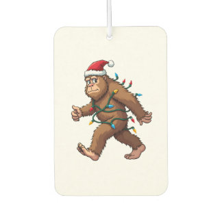 Bigfoot Santa Christmas Tree Lights Xmas Boys Men  Autolufterfrischer