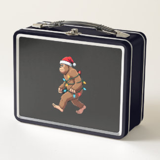 Bigfoot Santa Christmas Tree Lights Xmas Boys Men  Metall Brotdose