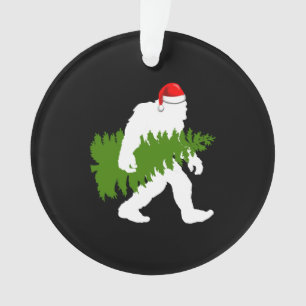 BigFoot Santa Claus Fun Christmas Ohrts Ornament