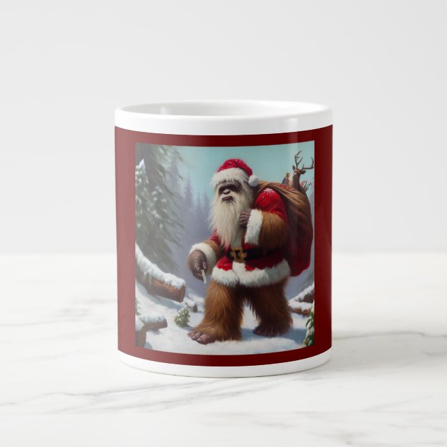 Bigfoot Santa Claus Jumbo-Tasse (Vorderseite)