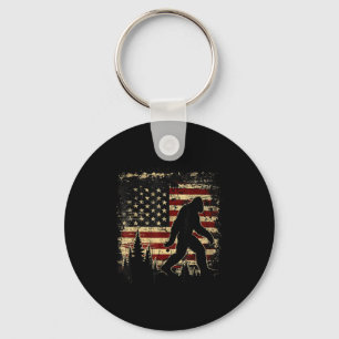 Bigfoot Sasquatch 4. Juli patriotischer Amerikaner Schlüsselanhänger