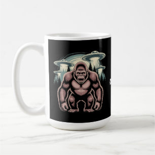 Bigfoot Sasquatch Alien UFO Funny Graphic Design Kaffeetasse