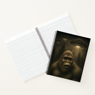 Bigfoot Sasquatch Alien UFO Funny Notizbuch