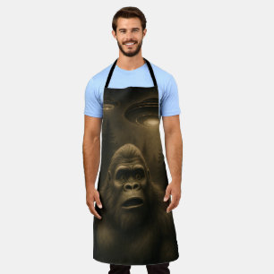 Bigfoot Sasquatch Alien UFO Funny Schürze