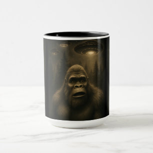 Bigfoot Sasquatch Alien UFO Funny Tasse