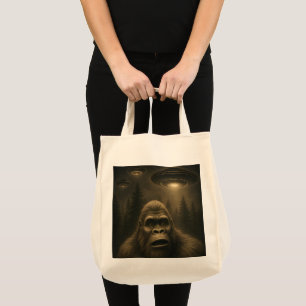 Bigfoot Sasquatch Alien UFO Funny Tragetasche