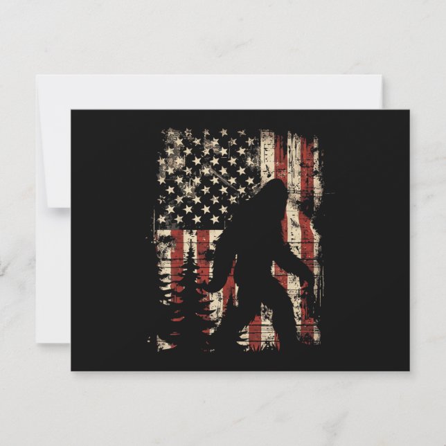 Bigfoot Sasquatch America Flag Patriotic Men Women (Vorderseite)