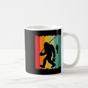 Bigfoot Sasquatch Angler Angeln Vintage Vater Papa Kaffeetasse