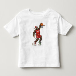 Bigfoot Sasquatch Basketball Weihnachten 2026 Feie Kleinkind T-shirt