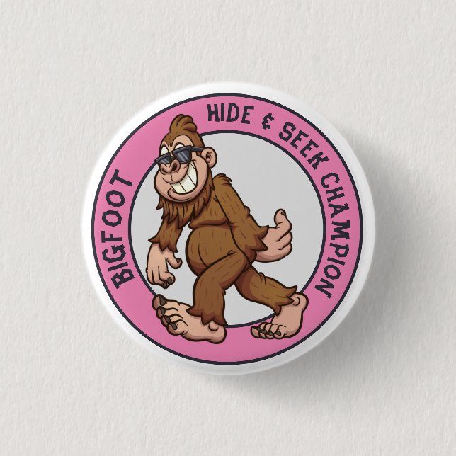 Bigfoot | Sasquatch (Bearbeitbar) Button (Vorderseite)