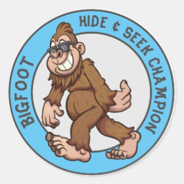 Bigfoot | Sasquatch (Bearbeitbar) Runder Aufkleber