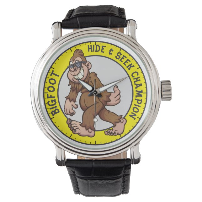 Bigfoot | Sasquatch (Bearbeitbar) Uhr (Vorderseite)