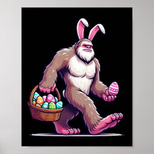 Bigfoot Sasquatch Bunny Ostereier Männer Frauen Ki Poster