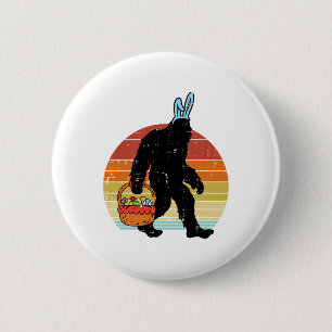 Bigfoot Sasquatch Bunny Ostereier Retro Männer Fra Button