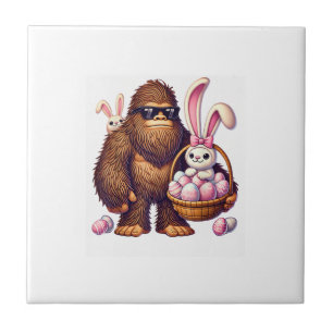 Bigfoot Sasquatch Bunny Ostereier Retro Männer Jun Fliese