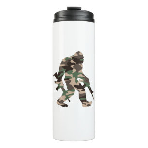 Bigfoot Sasquatch Camo Thermosbecher
